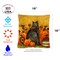 Folk Cat Decorative Halloween Indoor/Outdoor Pillow Cover (set of 2)